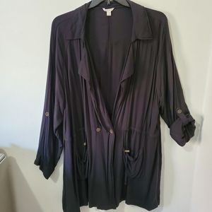 Cato Black Jacket With Pockets And Button Sleeves